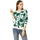 thumbnail image 1 of Allegra K Sudadera Casual Floral Cuello Redondo Blusa Top Estampado De Manga Larga Para Mujeres Verde M Unique Bargains Blusa, 1 of 6
