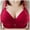 Red, variant on BZGTZT Womens Push Up Bras No Underwire Adjustable Strap Comfy Anti-Sagging Bralette Full Coverage Bra with Floral Texture