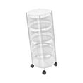 thumbnail image 2 of Abbracc Kitchen Storage Cart 4 Tier Fruit and Vegetable Storage with Wheels Net Basket Rolling Trolley Storage Rack for Kitchen white, 2 of 9