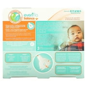 Evenflo Feeding Balance+ Bottles, Standard, 0+ Months, Slow Flow, 3 Bottles, 4 oz (120 ml)