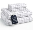 thumbnail image 1 of California King Sheet Set - Premium Washed Ultra-Soft Microfiber California King Bed Sheets - Incredible Softness - Deep Pocket - Bedding Sheets (California King, Washed Windowpane), 1 of 8