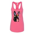 thumbnail image 2 of Wild Bobby Dean Russo German Shepherd Dog Lover Women Racerback Tank Top, Hot Pink, Medium, 2 of 5