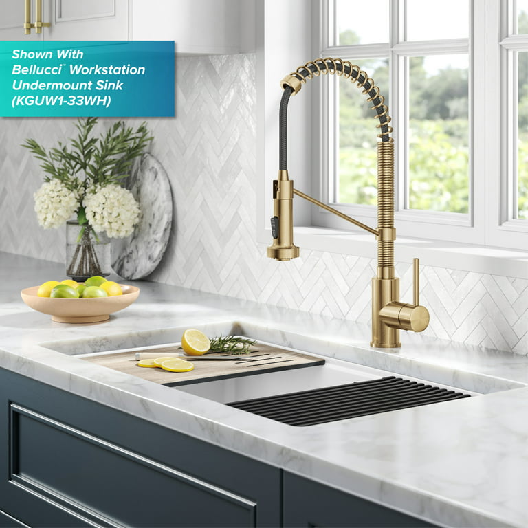 Kitchen Faucet In Brushed Brass