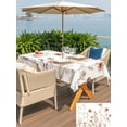 thumbnail image 5 of Outdoor Tablecloth with Umbrella Hole for Patio/Picnic/Party/Camping, Brown Red Spring Floral Waterproof Table Cloth Rectangle Table Cover Washable, Summer Flowers Botanical Elegant (60"x 120"), 5 of 8