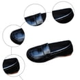 thumbnail image 7 of Penny Loafers for Women Wide Toe Box Soft Leather Casual Slip on Flat Shoes Fashion Solid Color Nonslip Walking Shoes Black Size 6.5, 7 of 7