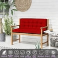 thumbnail image 3 of YLLN Porch Swing Cushions With Backrest, 4" Thicken Waterproof Outdoor Bench Cushion, Patio Swing Cushion Replacement, For Outdoor Indoor Garden Furniture, Only Cushion（40" x 55",Bright Red）, 3 of 9