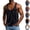 Black, variant on HAJWOH Mens Muscle Tank Top Summer Classic Running Workout Tops Lightweight Baggy Compression Sleeveless Shirts