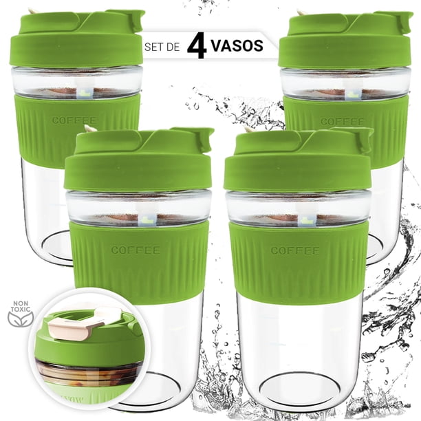 Vaso Termo Shendy Vendy Portátil Antiderrame Set De 4 Piezas