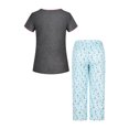 thumbnail image 3 of SofiePJ, Women's, Embroidery Pure Cotton Sleepwear Capri Set, Dark Grey, XL, 3 of 7