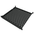 thumbnail image 2 of 1U Server Rack Shelf - 19" Rackmount Tray - 17.7" (450mm) Deep 4-Post Fixed Mount for Computer Network/AV/IT Equipment Cabinet Enclosure - Vented for Maximum Airflow (Black) - Tupavco TP1711, 2 of 15