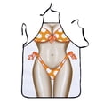 thumbnail image 1 of Fiudx Delantal de Belleza Sexy, Diseño Masculino Musculoso, Material de Lino y Algodón Transpirable, Detalle de Encaje Ajustable, Accesorio de Fiesta para Pareja, Ajuste Cómodo, Tamaño 73 X 55 Cm, Fá, 1 of 2