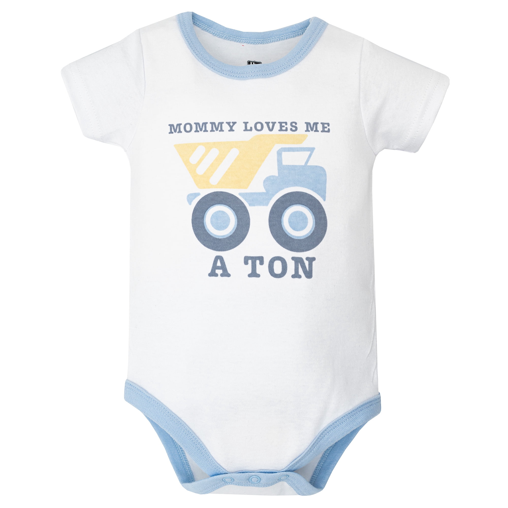 Hudson Baby Boy Cotton Bodysuit, Shorts and Shoe Set, Love Me A Ton, 0-3 Months