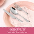 thumbnail image 6 of Paris Hilton 20-Piece Stainless Steel Flatware Set, Service for 4, Dinner Forks, Salad Forks, Dinner Knives, Teaspoons & Dinner Spoons, Silver with Bow Detail, 6 of 8