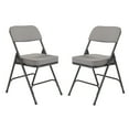 thumbnail image 1 of National Public Seating Ensemble de 2 Chaises Pliantes Grises pour Salle à Manger/bureau, 1 of 4