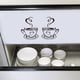 thumbnail image 5 of Juego de 2 calcomanías con diseño de taza de café doble, calcomanías de pared, decoración artística para el hogar, tamaño 12 '' × 7 JM, 5 of 5