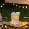 thumbnail image 4 of 2L Plastic Water Dispenser with Faucet and Lid, Leakproof Beverage Container for Refrigerator, Iced Tea, Fruit Infuser, Camping and Parties, 4 of 6