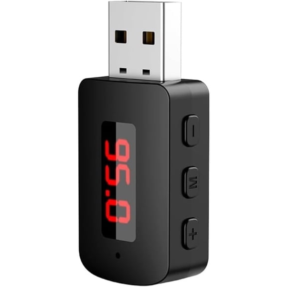 Car Bluetooth 5.4 FM Transmitter USB Receiver Hands Free Car LED Display Audio Music Wireless Receiver