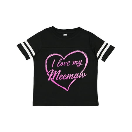 

Inktastic I Love My Meemaw in Pink Chalk Heart Gift Toddler Boy or Toddler Girl T-Shirt