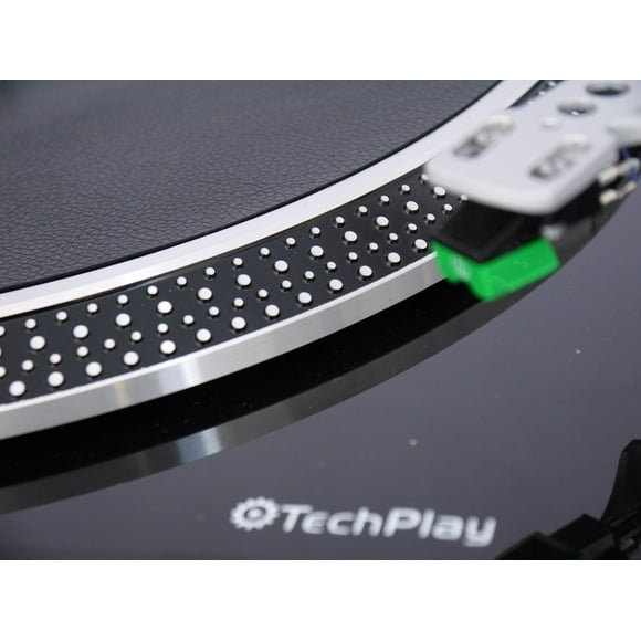 TechPlay IEP212 Similicuir Anti Statique Tapis de Platine Vinyle Ultra Mince pour une performance Maximale