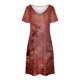 thumbnail image 3 of Vestido Corto de Verano Moda Gradiente Corto de Manga en V Cuello Vestido Casual, Poliéster Ligero de Verano, Lavado de Manos, 3 of 7