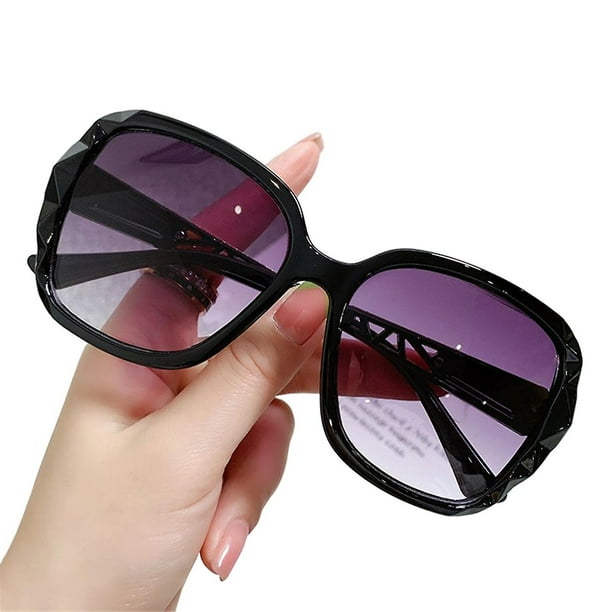 Gafas de sol retro vintage marco cuadrado grande protector de moda para conducir ciclismo