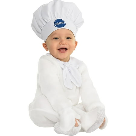 Party City Pillsbury Doughboy Halloween Costume for Babies, Includes Jumpsuit, Hat and Booties