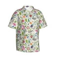 thumbnail image 3 of Xecao Rabbit And Butterfly print Hawaiian shirt - a stylish short-sleeve button-down for men, perfect for casual beach and tropical outings., 3 of 9