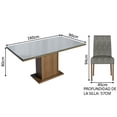 thumbnail image 3 of Juego de Comedor con Mesa de Vidrio y 4 Sillas Madesa Avril MGP, 3 of 9