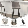thumbnail image 4 of Merrick Lane Modern Leather Bar Stool, Gray Faux (Set of 2), 4 of 12