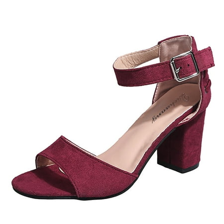 

Women Fashion Square Heels Breathable Peep Toe Sandals Slipper Beach Shoes