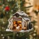 thumbnail image 5 of Adorno Navideño De Gallinero, Decoración Festiva De Estilo Rústico, Adorno Colgante De Madera Para El Árbol, Regalo Rústico Para El Hogar Y La Cocina, Detalle Festivo Único., 5 of 8