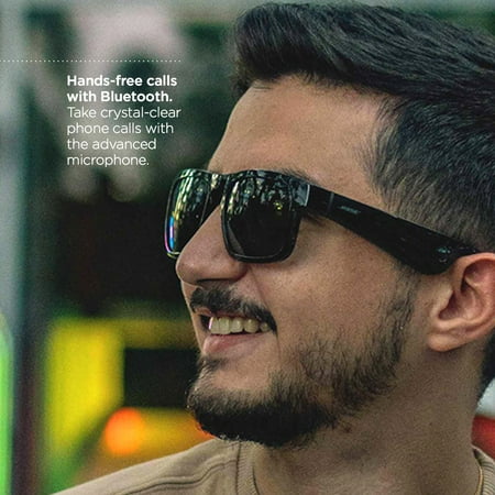 Bose - Frames Tenor — Rectangular Bluetooth Audio Sunglasses - Black