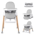 thumbnail image 3 of Bebbly Silla Alta para Bebé con Patas de Madera Antiderrapante Asiento Ergonómico con Charola y Arnés de Seguridad Ideal para Comer o Jugar Niños y Niñas desde 6 Meses Moderna y Fácil de Limpiar, 3 of 8