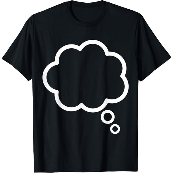 Clever Thought Bubble T-Shirt T-Shirt men and women can wear, black, white, gifts