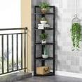thumbnail image 2 of Tribesigns Corner Shelf stand,5 Tier Corner Bookshelf small Bookcase Plant Stand,Industrial Corner Storage Rack for Living Room Home Office Kitchen (Black), 2 of 7