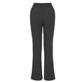 thumbnail image 4 of JUNWELL Womens Casual Pants Straight Leg Drawstring Elastic High Waist Loose Comfy Trousers with Pockets, 4 of 7