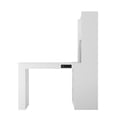 thumbnail image 4 of Corner Desk with Drawers Shelves for Small Space, Computer Desk with Power Outlets, Drawers, Pegboard and Storage Shelves, LED Lights Workstation for Home Office, 4 of 9