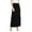 Black, variant on Women's Casual Foldable Waist Comfy Loose Fit Solid Maxi Skirt S-3XL