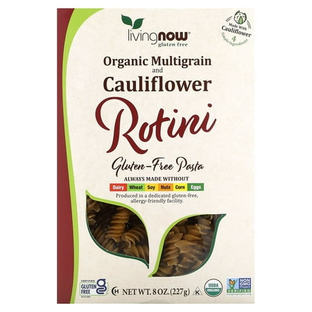 Now Foods Organic Multigrain Cauliflower Rotini Gluten-Free Pasta 8 oz Box