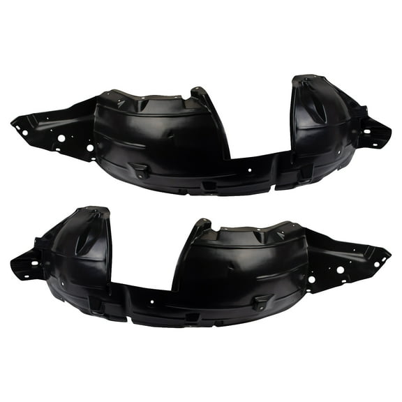 TRQ Front Inner Fender Liner Set Fits Select 2007-2009 Nissan Sentra NI1250134 NI1251134