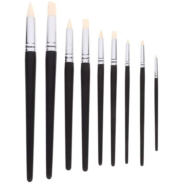 MasteelfCA 9pcs Clay Color Shaper Tips Sculpting Painting Tools (Black)
