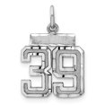 thumbnail image 1 of White Sterling Silver Charm Pendant 39 Diamond-Cut 20 mm 14, 1 of 2