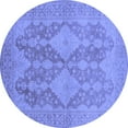 thumbnail image 1 of Ahgly Company Indoor Round Oriental Blue Industrial Area Rugs, 4' Round, 1 of 4