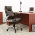 thumbnail image 5 of Faux Leather Mid Back Managers Office Chair in Cocoa Brown, 5 of 9