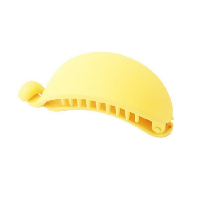Pince à Cheveux Fille Queue de Cheval Givrée Pince à Cheveux Plastique Résine Décoration Accessoire de Fixation, Jaune