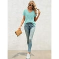 thumbnail image 4 of Womens Summer Sleeve V Neck Casual Tops Tshirts, 4 of 6