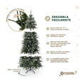 thumbnail image 4 of Árbol Navidad Tipo Lápiz 2.2m Esquimal - Pino Navideño Delgado Verde Nevado con Piñas, 4 of 6