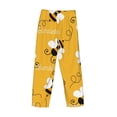 thumbnail image 4 of Kdxio Cute Bee Butterfly Yelllow Print Men's Sleep Pajama Pant Lounge Pants with Pockets, 4 of 8