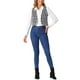 thumbnail image 2 of CHALECO Vintage a Cuadros INSPIRE CHIC para Mujer, Cuello en V, de Un Solo Botón, Sin Mangas, Espalda Racer, Talla M, Negro y Blanco, 2 of 6