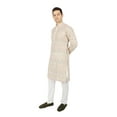 thumbnail image 2 of TRILOKI Ikkat Men Kurta Pajama Set Ethnic Indian Traditional Wear Ethnic Diwali Puja, 2 of 4